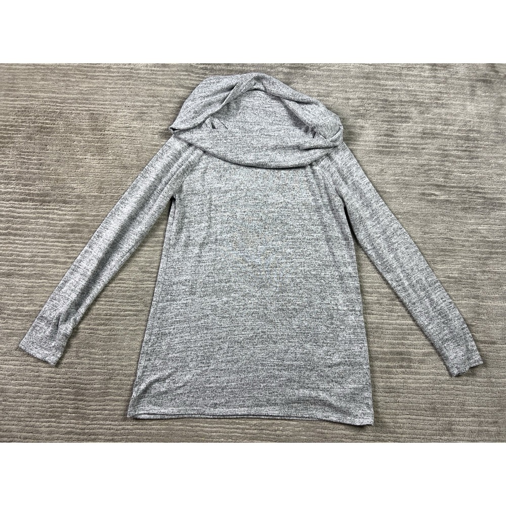 A.N.A. A New Approach Sweater Women Small Gray Long Sleeve Cowl Neck Rayon Blend